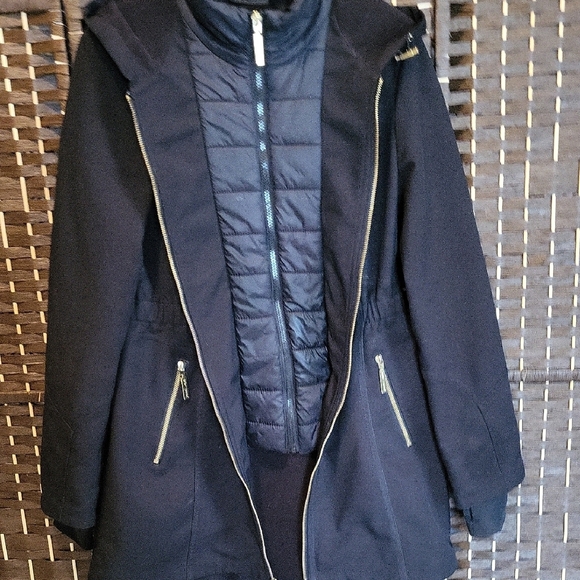 Betsey Johnson Black Utility Jacket with Gold Zippers - Picture 8 of 9